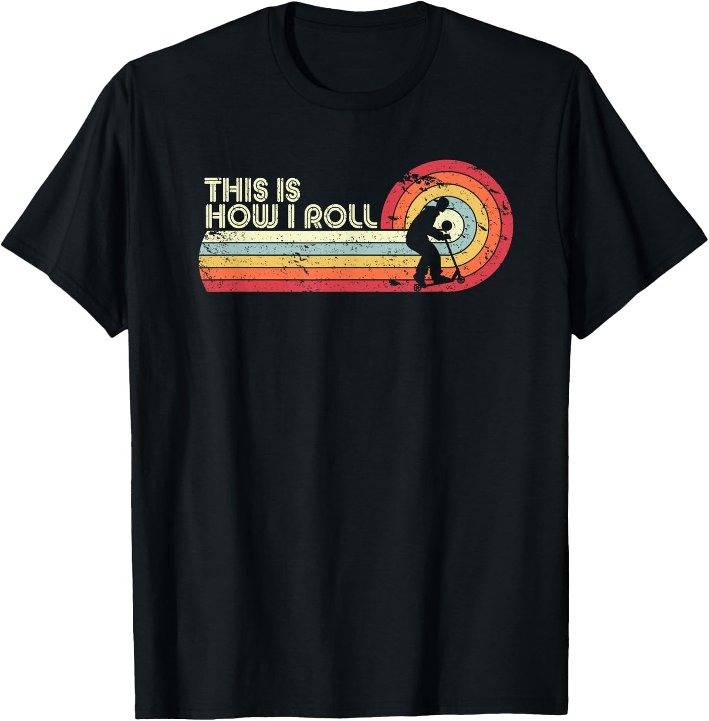 This Is How I Roll Shirt. Retro Style Scooter T-Shirt - T-Shirt | Black