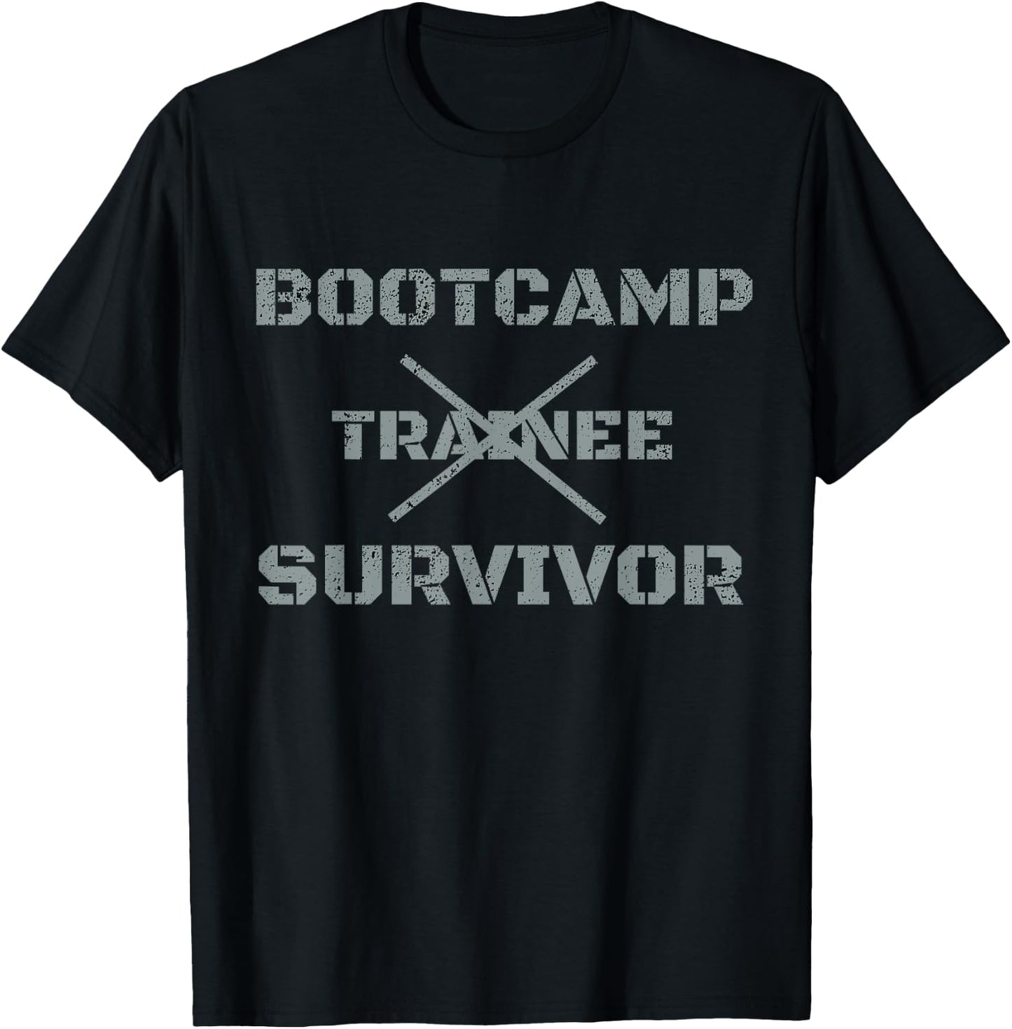 Bootcamp Trainee Survivor Army T Shirt & Women T-Shirt - T-Shirt | Black