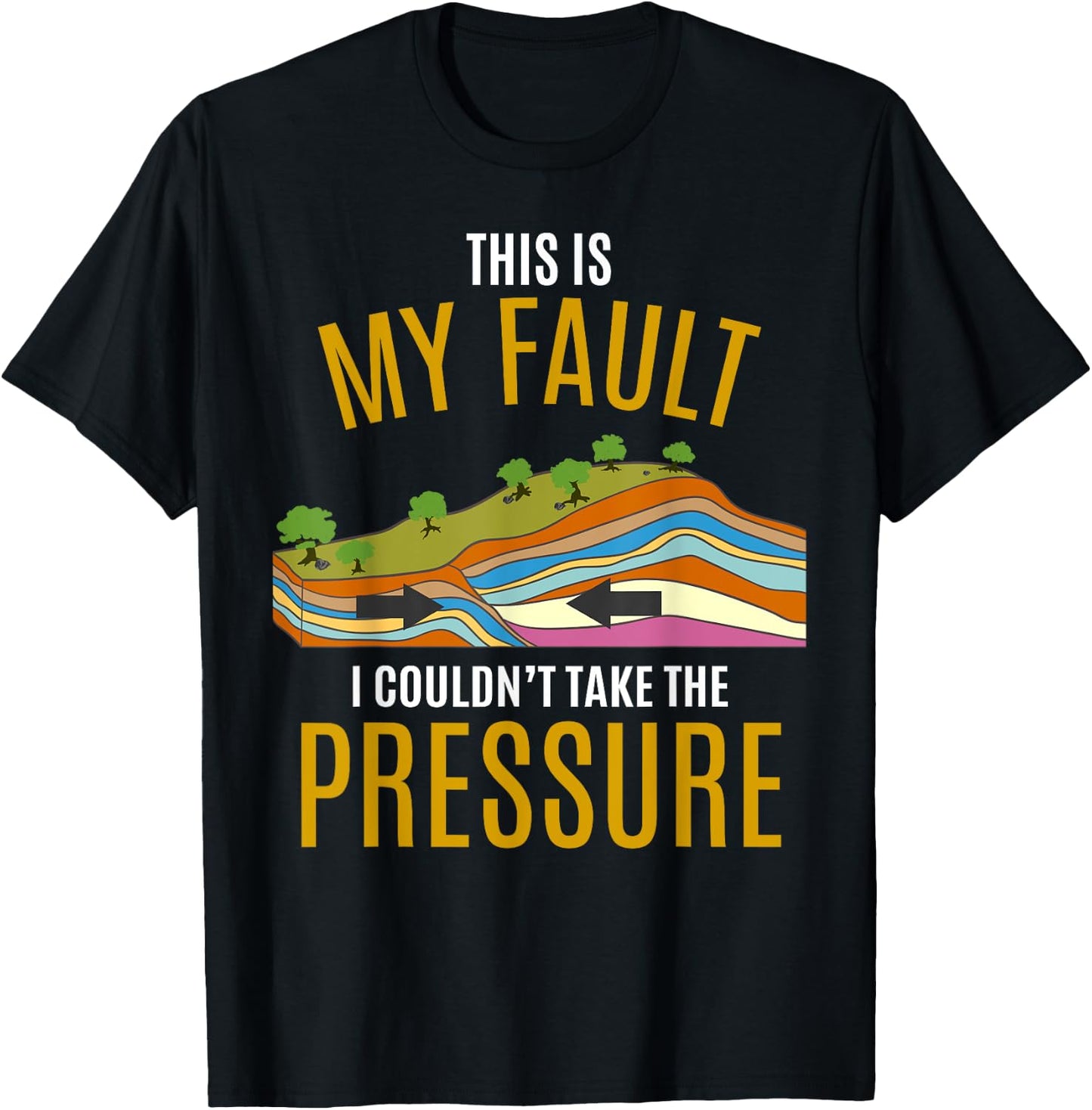 Tectonic Plates Model Earthquake Sorry Shirt T-Shirt - T-Shirt | Black