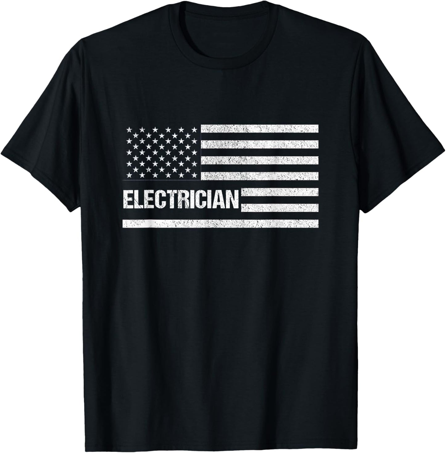 Proud American Electrician Shirt for Electricians T-Shirt - T-Shirt | Black