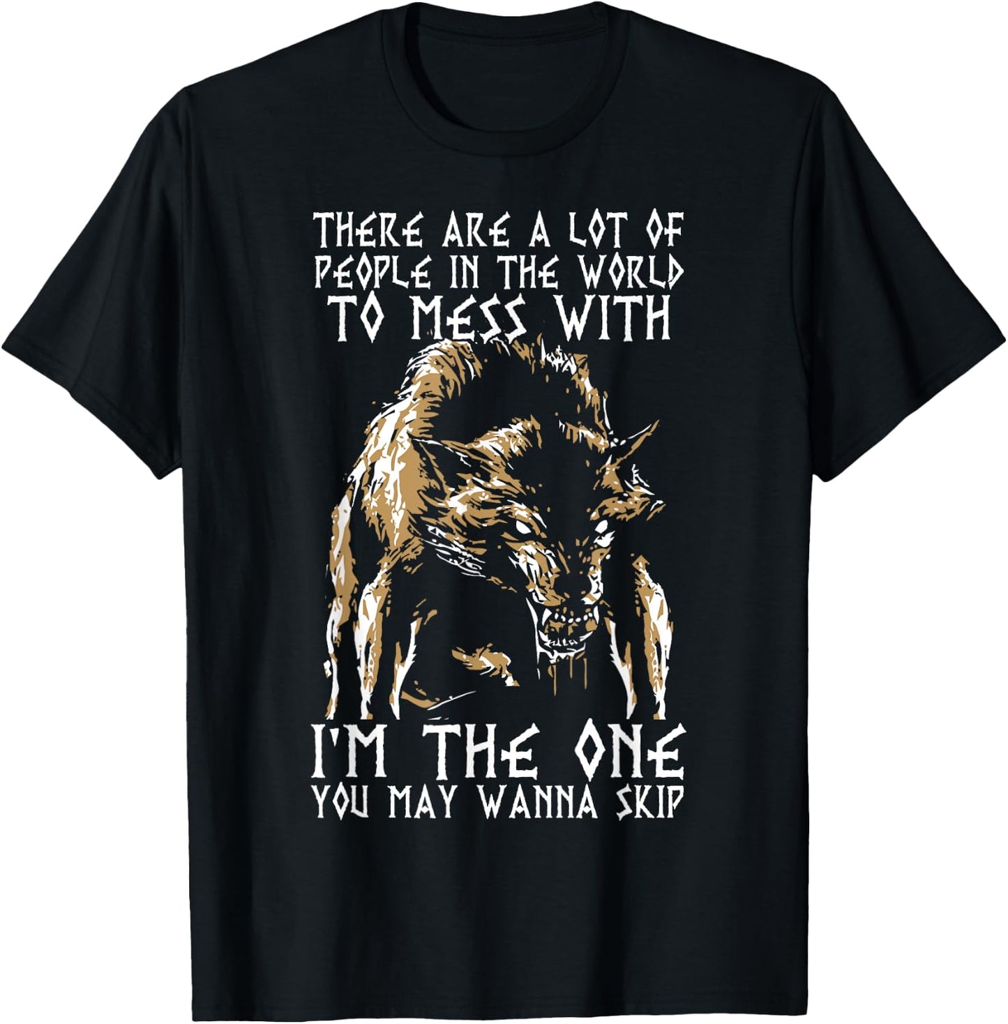 The One You Wanna Skip Wolf Shirt T-Shirt - T-Shirt | Black