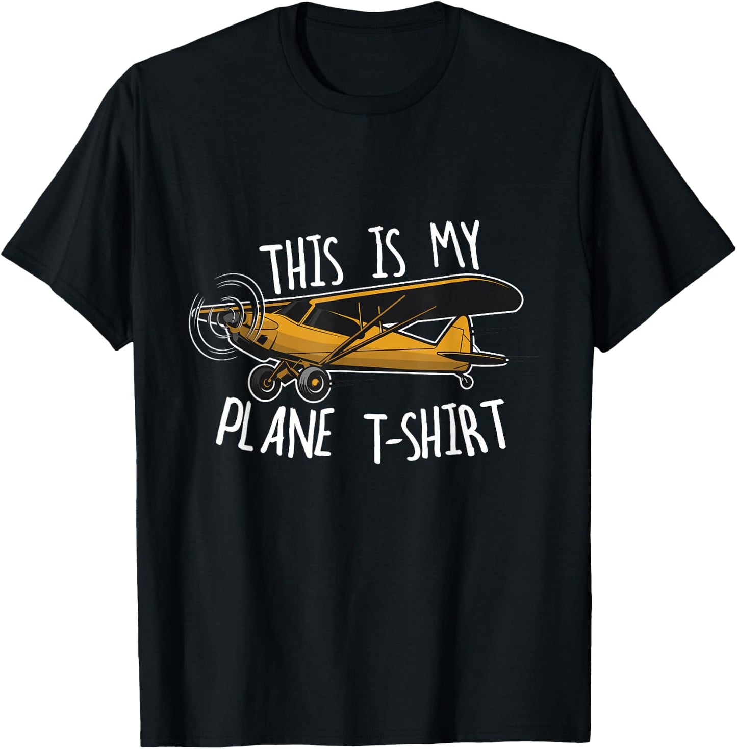 Funny Pilot Airplane This is My Plane T-Shirt - T-Shirt | Black