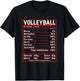 Funny Volleyball Nutrition Facts Women Men T-Shirt - T-Shirt | Black