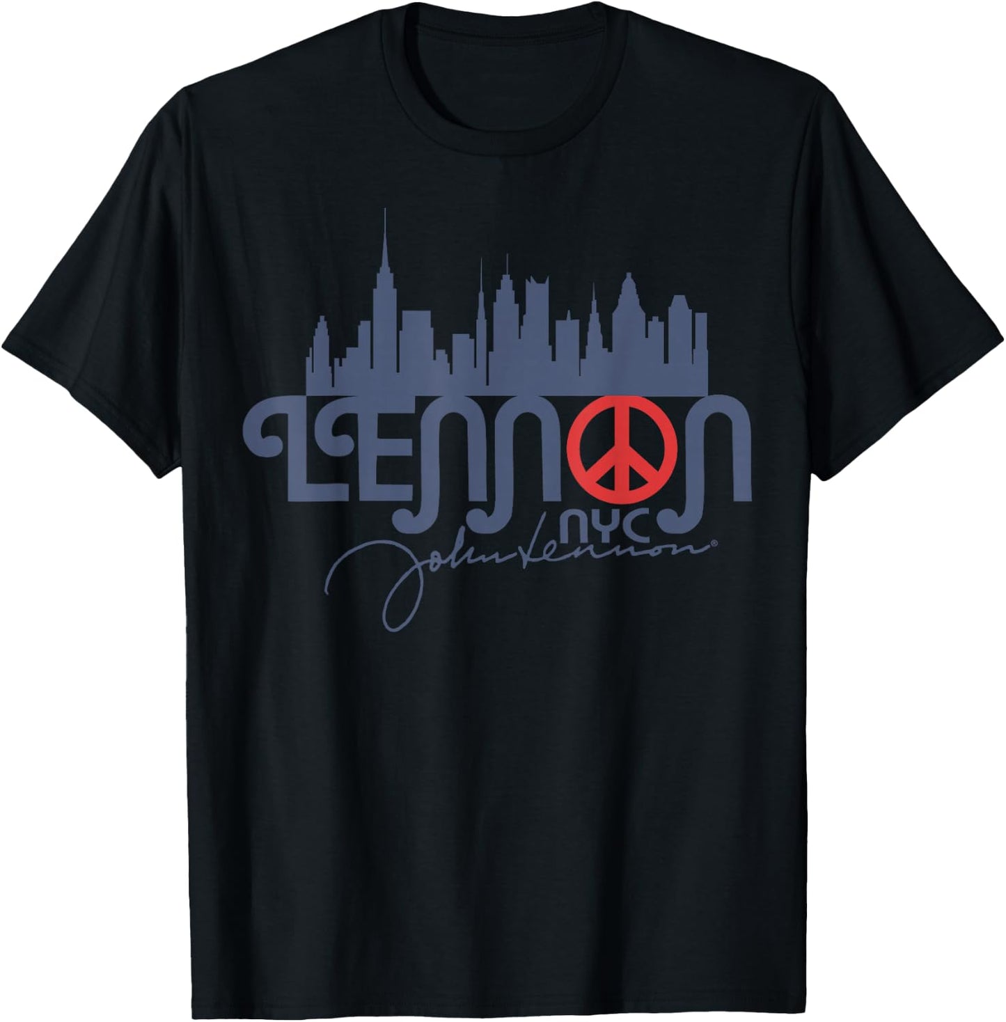 John Lennon - Peace, NYC T-Shirt - T-Shirt | Black
