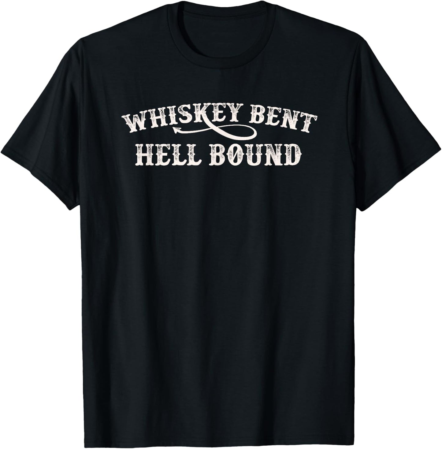Whiskey Bent And Hellbound Vintage Outlaw T-Shirt - T-Shirt | Black