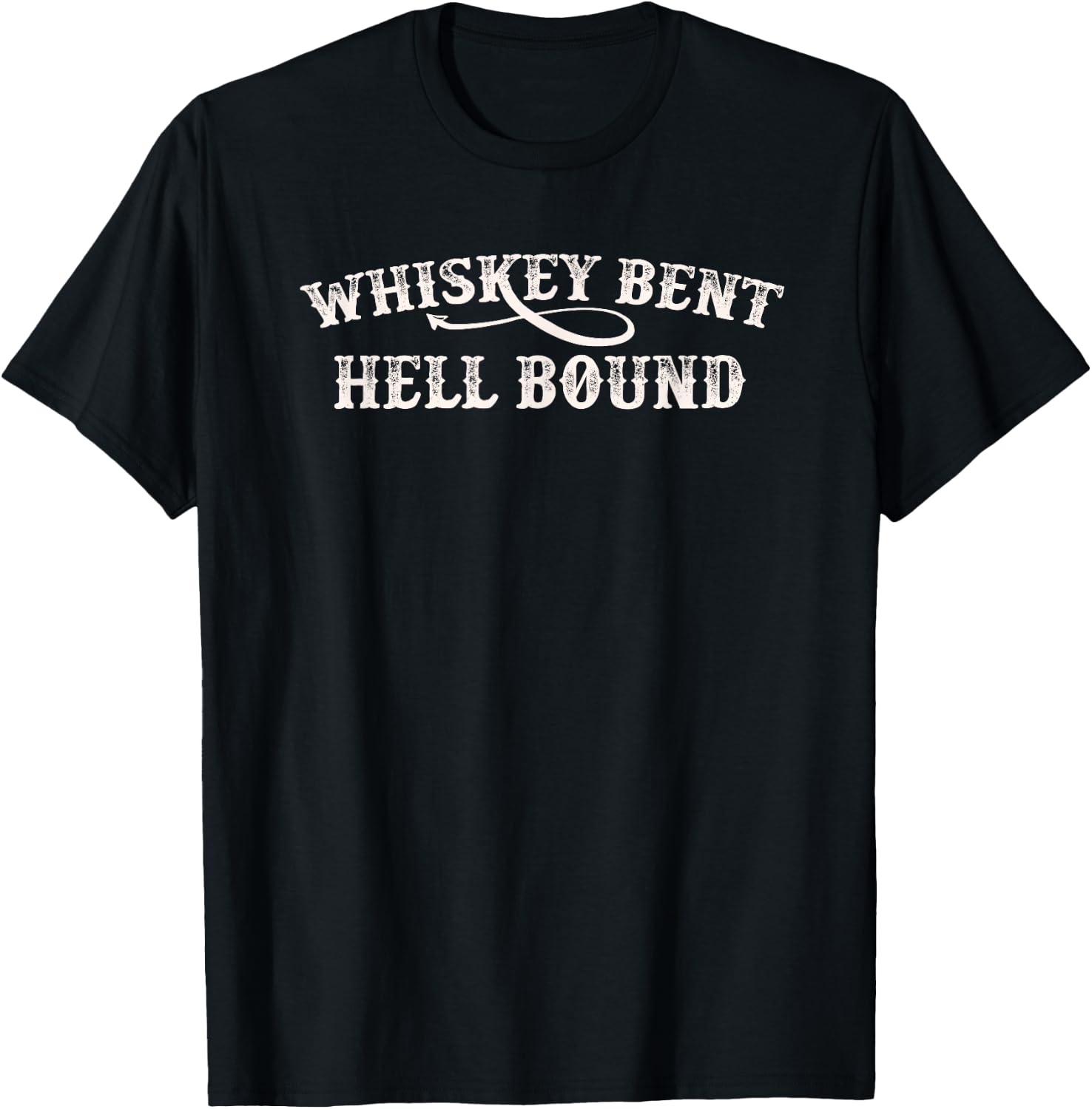 Whiskey Bent And Hellbound Vintage Outlaw T-Shirt - T-Shirt | Black