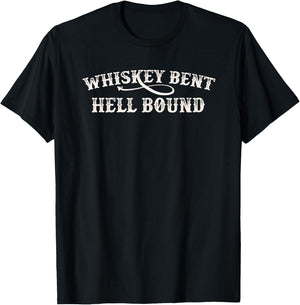 Whiskey Bent And Hellbound Vintage Outlaw T-Shirt - T-Shirt | Black