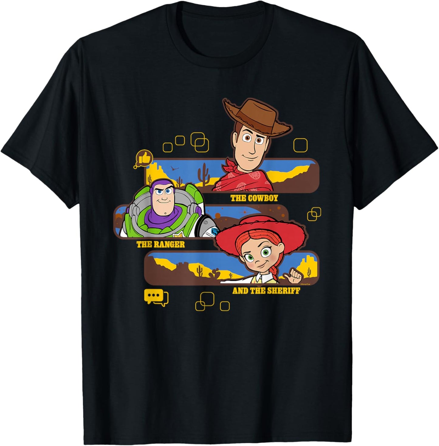 Disney and Pixar's Toy Story 5 Jessie Buzz & Woody Western T-Shirt - T-Shirt | Black