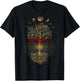 Phases of the Moon Retro 60's 70's Vibe Tree of Life T-Shirt - T-Shirt | Black