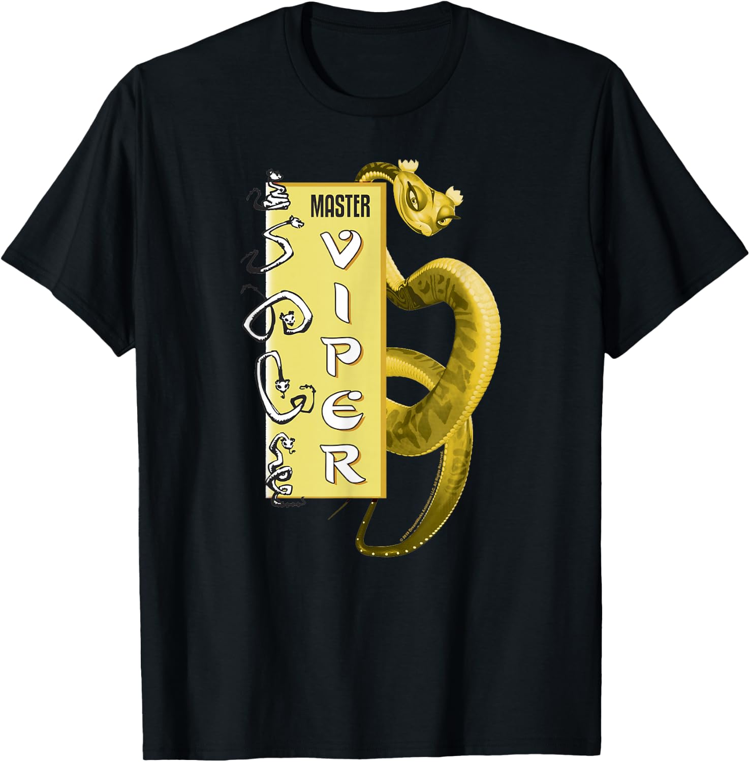 Kung Fu Panda Master Viper Action Pose Banner T-Shirt - T-Shirt | Black