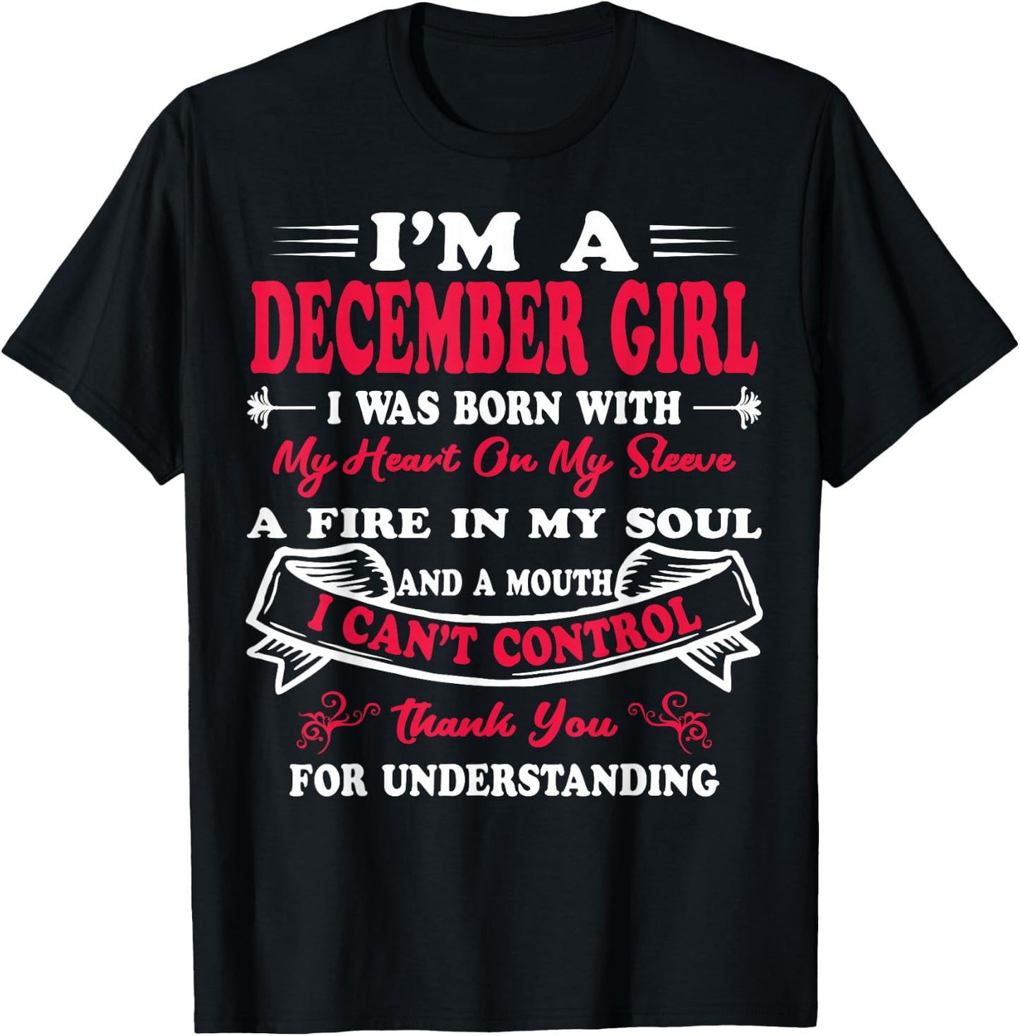 I Am A December Girl Birthday Gifts T-Shirt - T-Shirt | Black