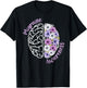 Migraine Awareness Flowers Migraine Warrior Migraine Fighter T-Shirt - T-Shirt | Black