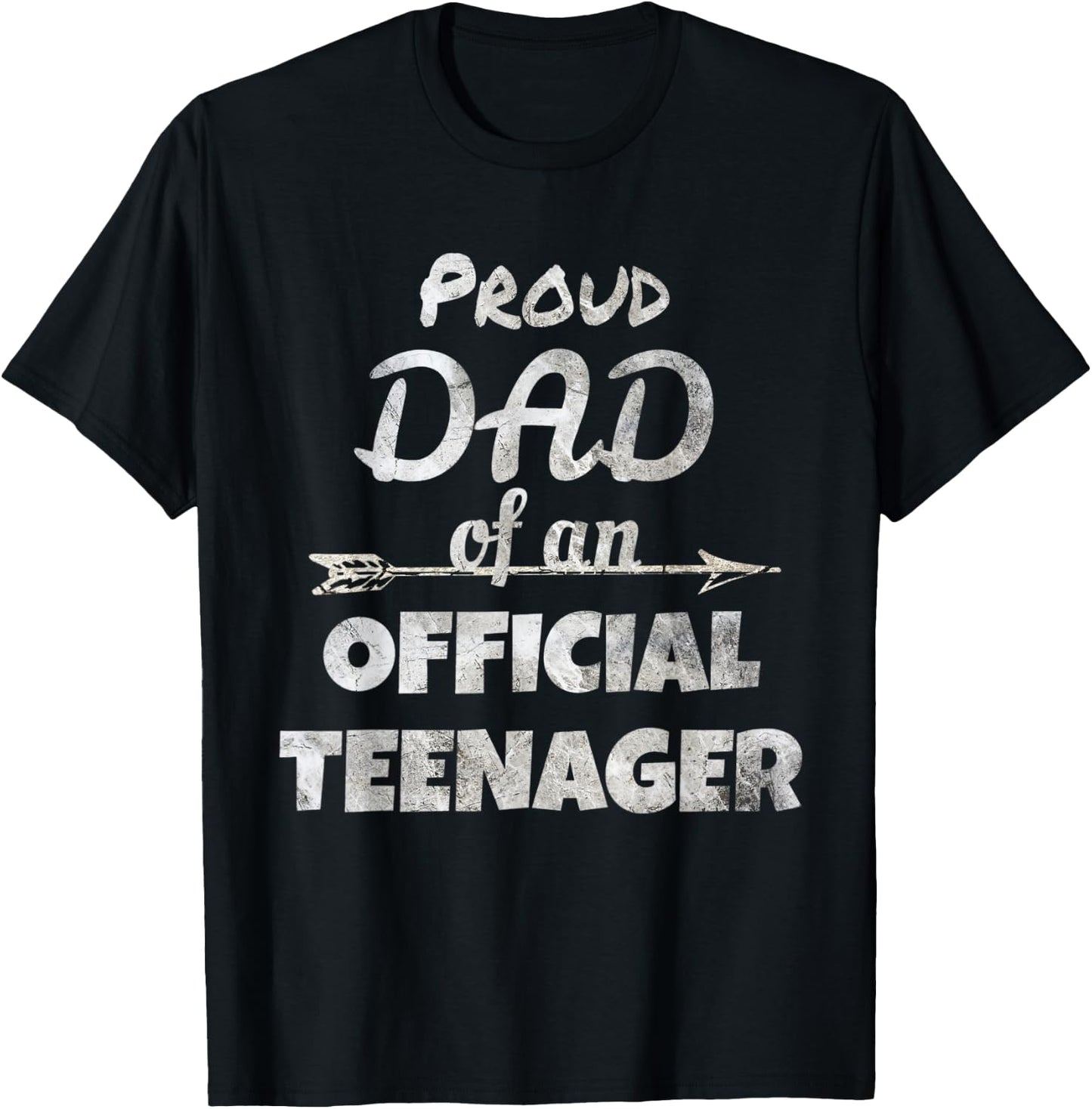 Proud Dad of an Official Teenager, 13th Birthday Party T-Shirt - T-Shirt | Black