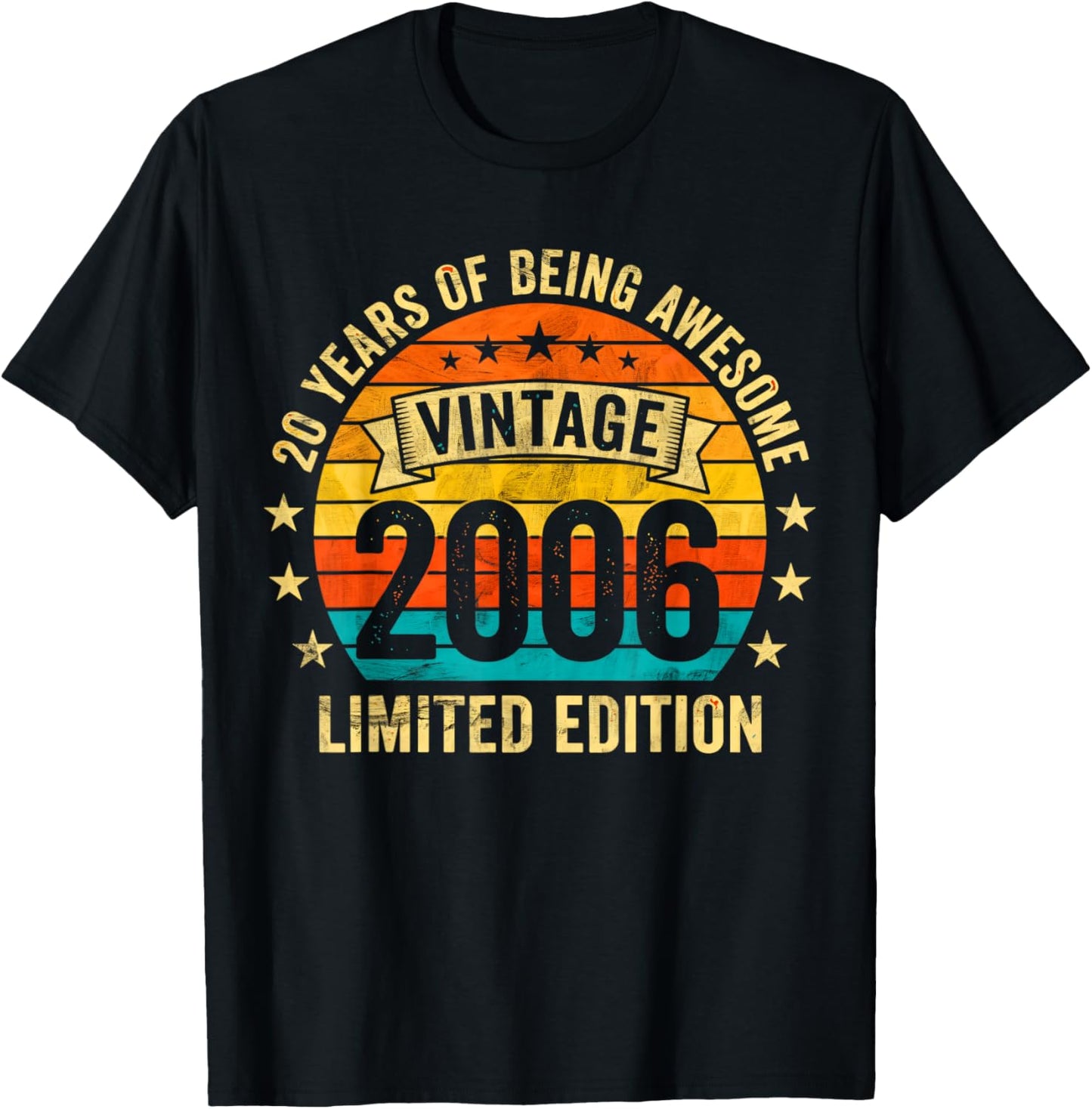 Vintage 2006 Limited Edition 20 Year Old 20th Birthday T-Shirt - T-Shirt | Black