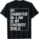 My Daughter in Law is My Favorite Child Retro Vintage T-Shirt - T-Shirt | Black