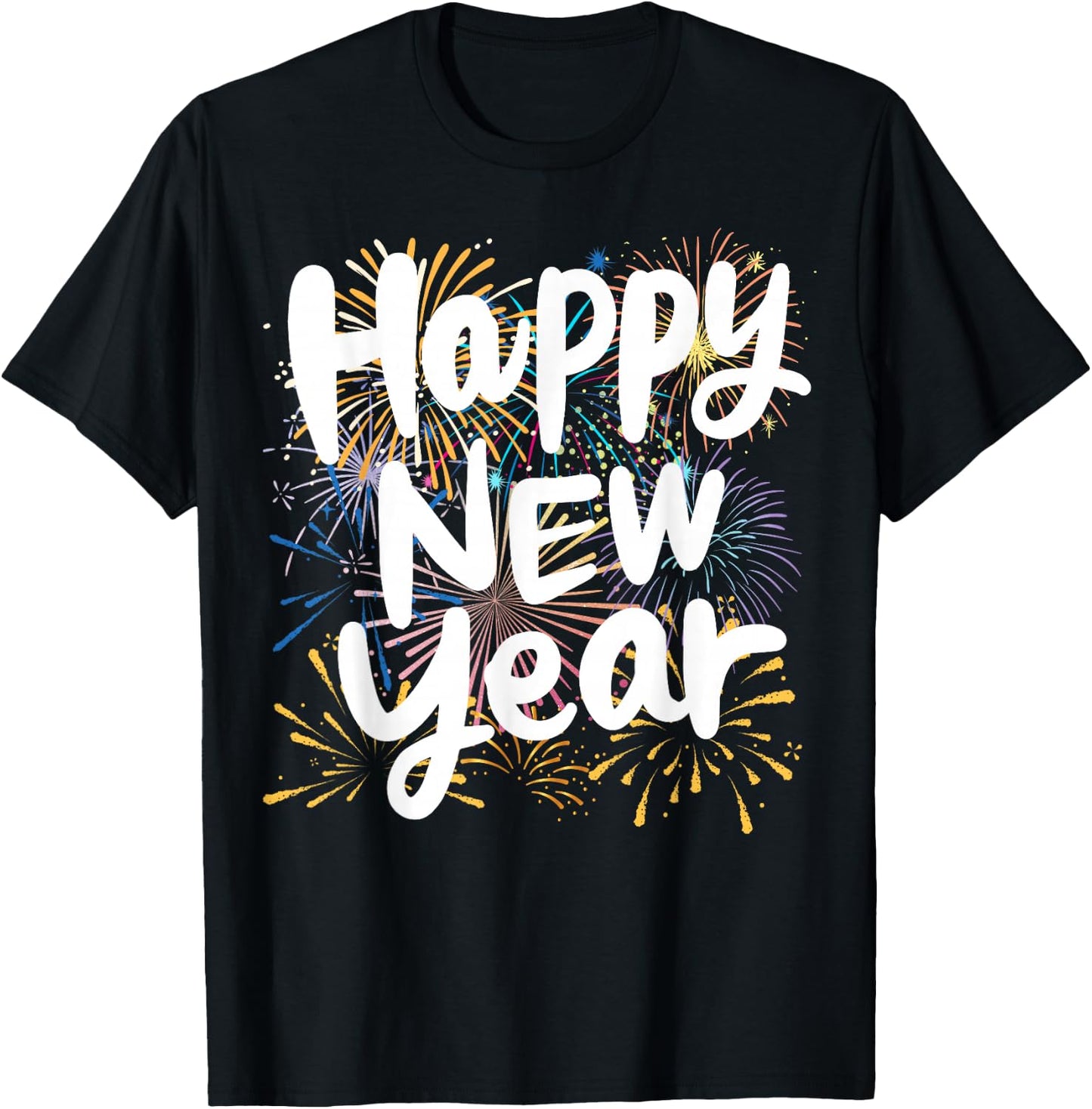 Happy New Year Eve Party 2026 Family Matching Fireworks T-Shirt - T-Shirt | Black