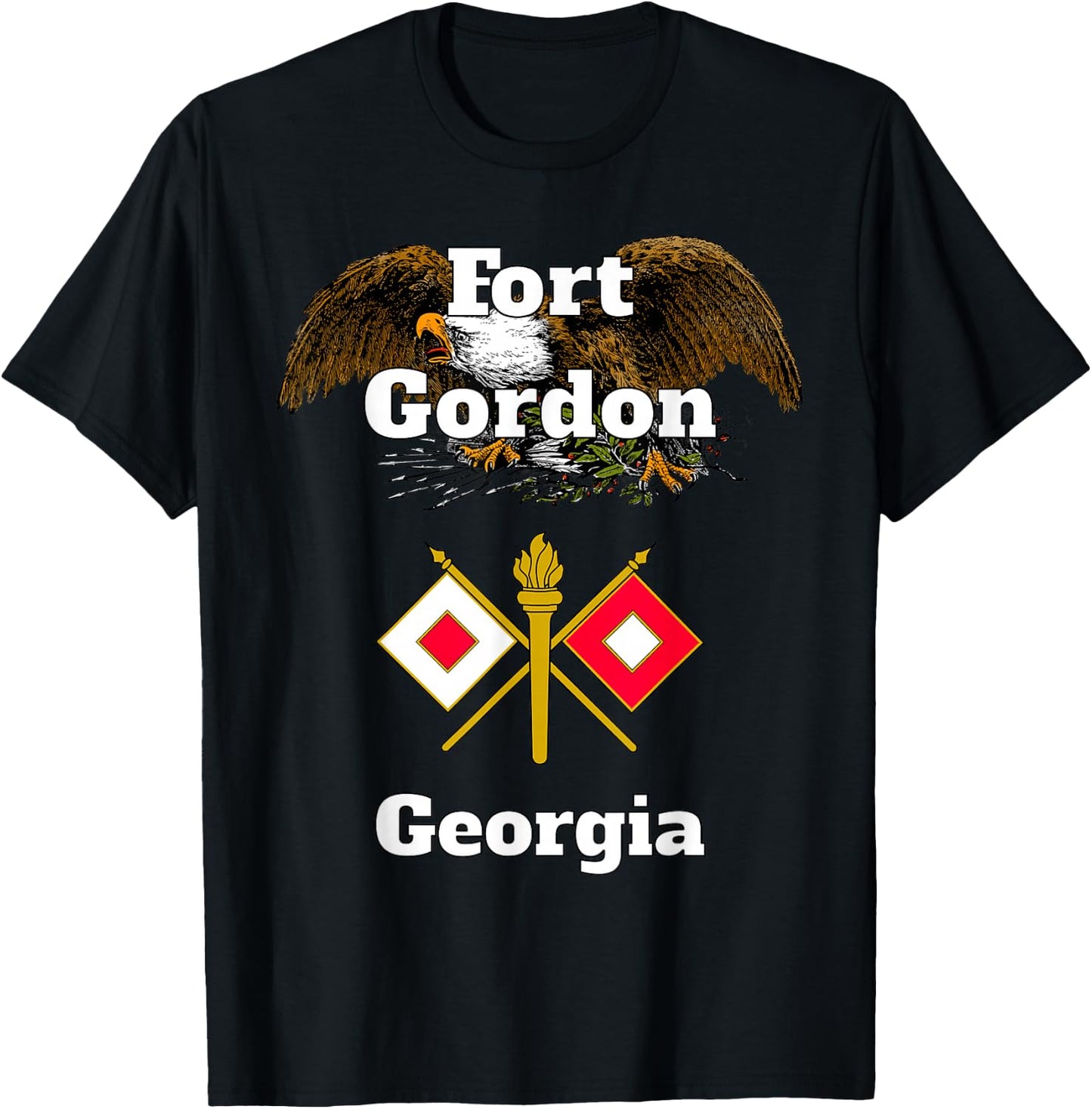 Fort Gordon Signal Branch Military Design design T-Shirt - T-Shirt | Black