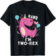 Rawr I'm Two-Rex 2nd Birthday Gifts 2 Year Old Dinosaur T-Shirt - T-Shirt | Black
