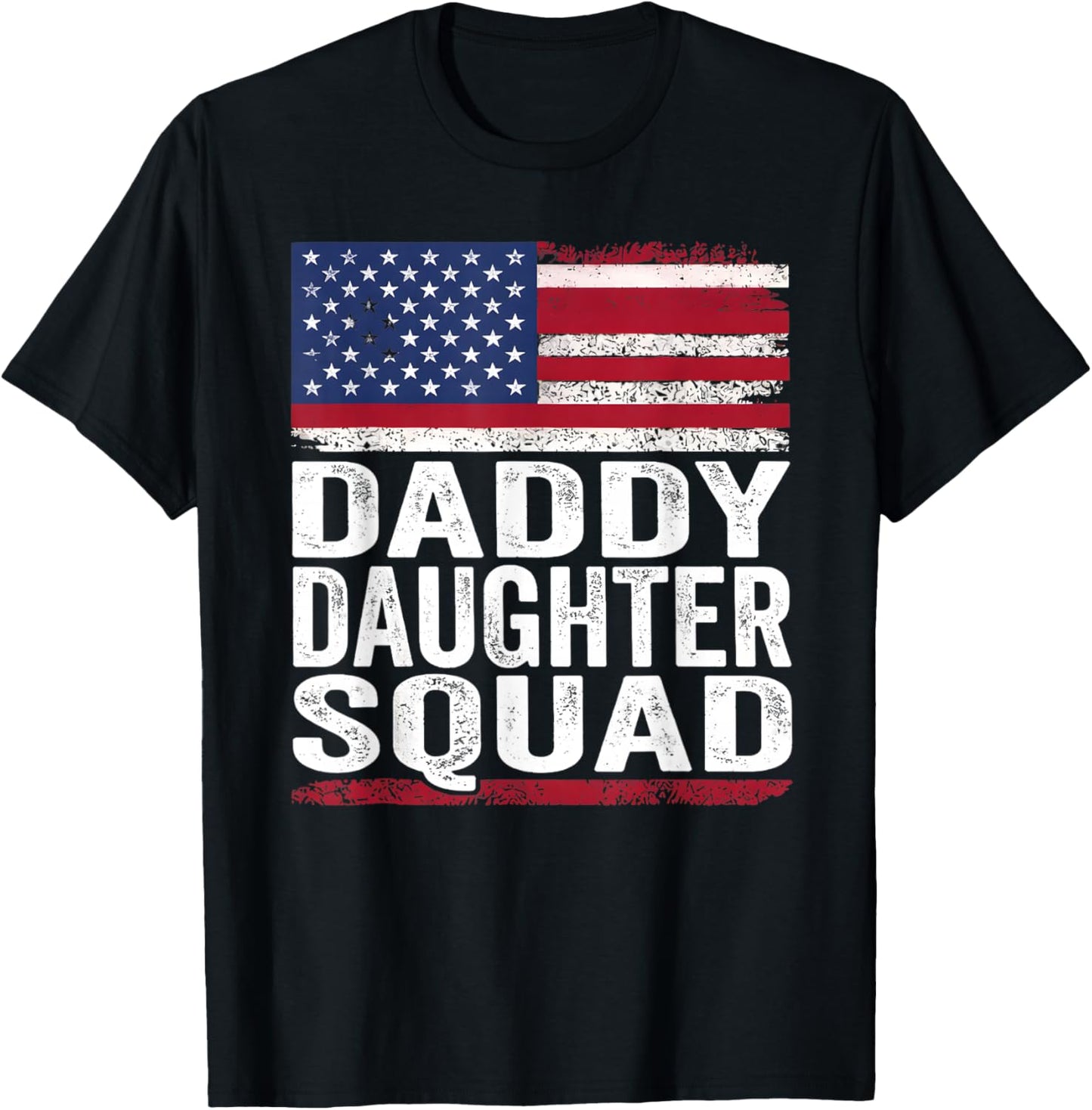 Daddy Daughter Squad Fathers Day Dad and Daughter Matching T-Shirt - T-Shirt | Black