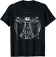 Vitruvian Man Leonardo Da Vinci T-Shirt - T-Shirt | Black
