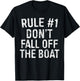 Rule #1 Don't Fall Off The Boat Cruise Vacation T-Shirt - T-Shirt | Black