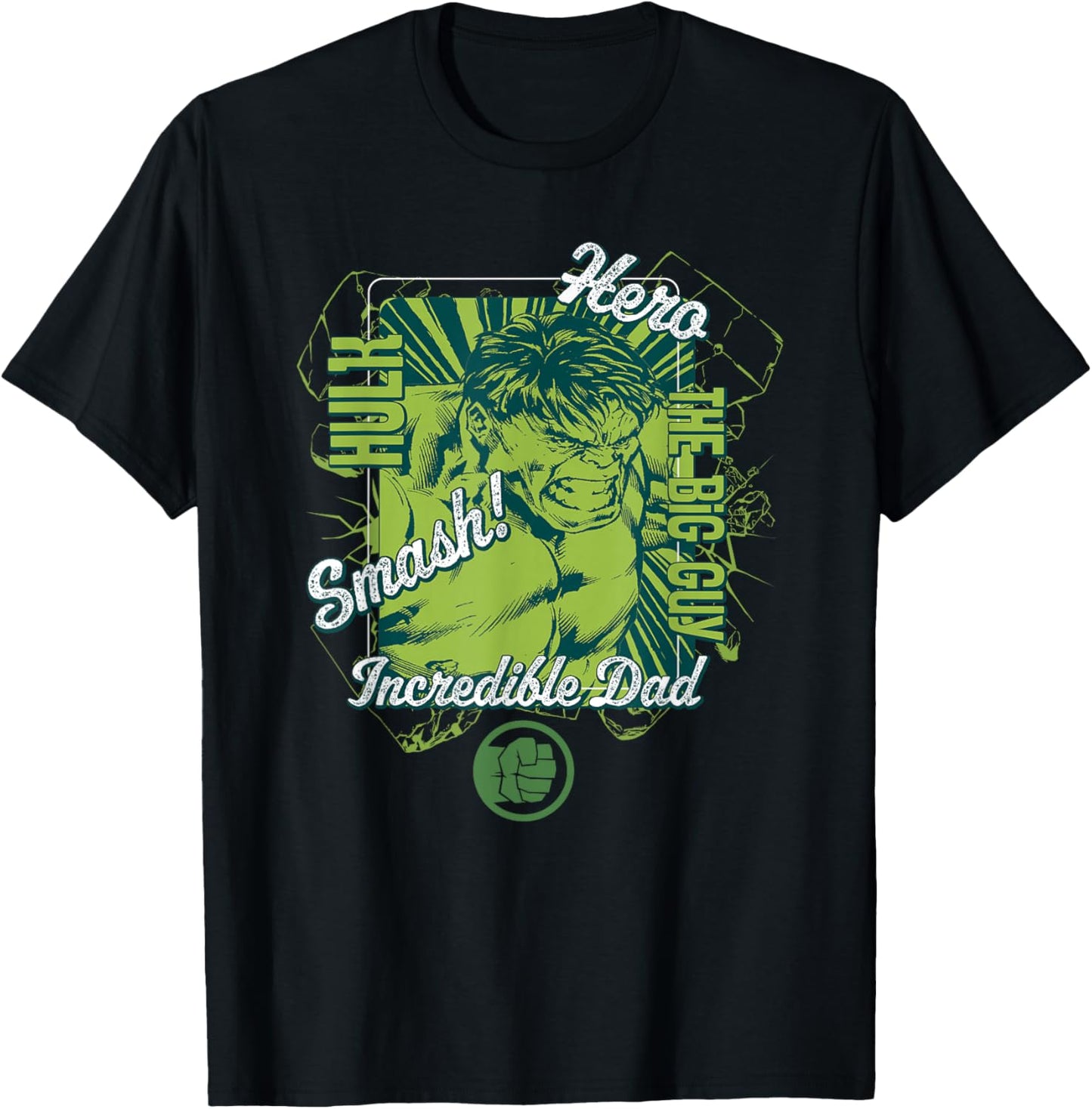 Marvel Hulk Incredible Dad Super Hero T-Shirt - T-Shirt | Black