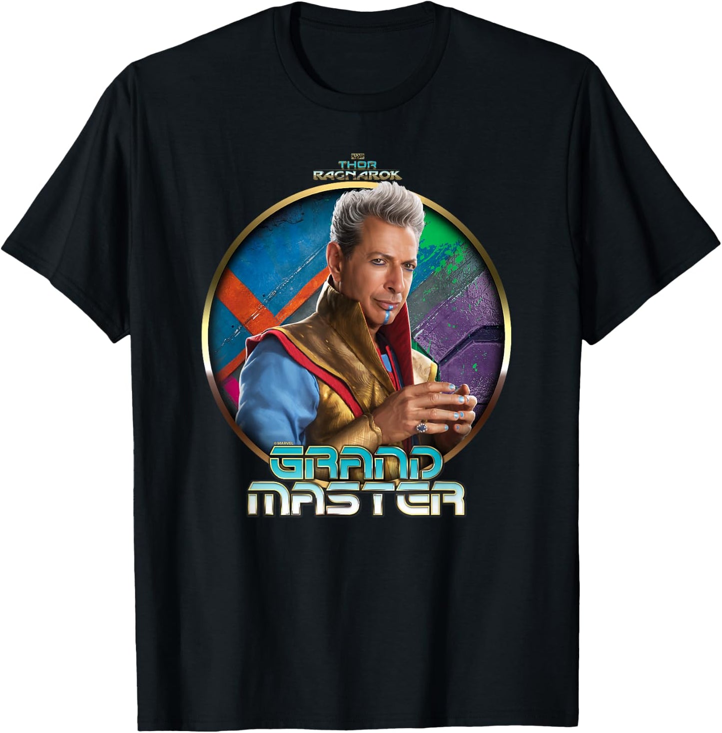 Marvel Thor Ragnarok The Grandmaster Profile Badge T-Shirt - T-Shirt | Black