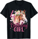 Kids 4th Birthday Horse Girl Fourth birthday girl 4 years old T-Shirt - T-Shirt | Black