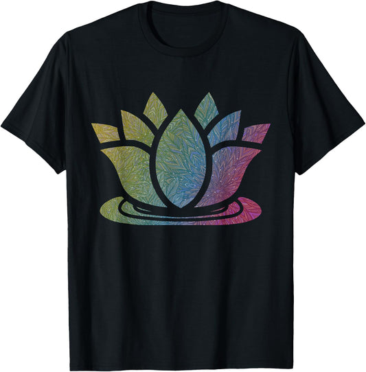 Lotus Flower Yoga Meditation Namaste Cute Gift T-Shirt - T-Shirt | Black