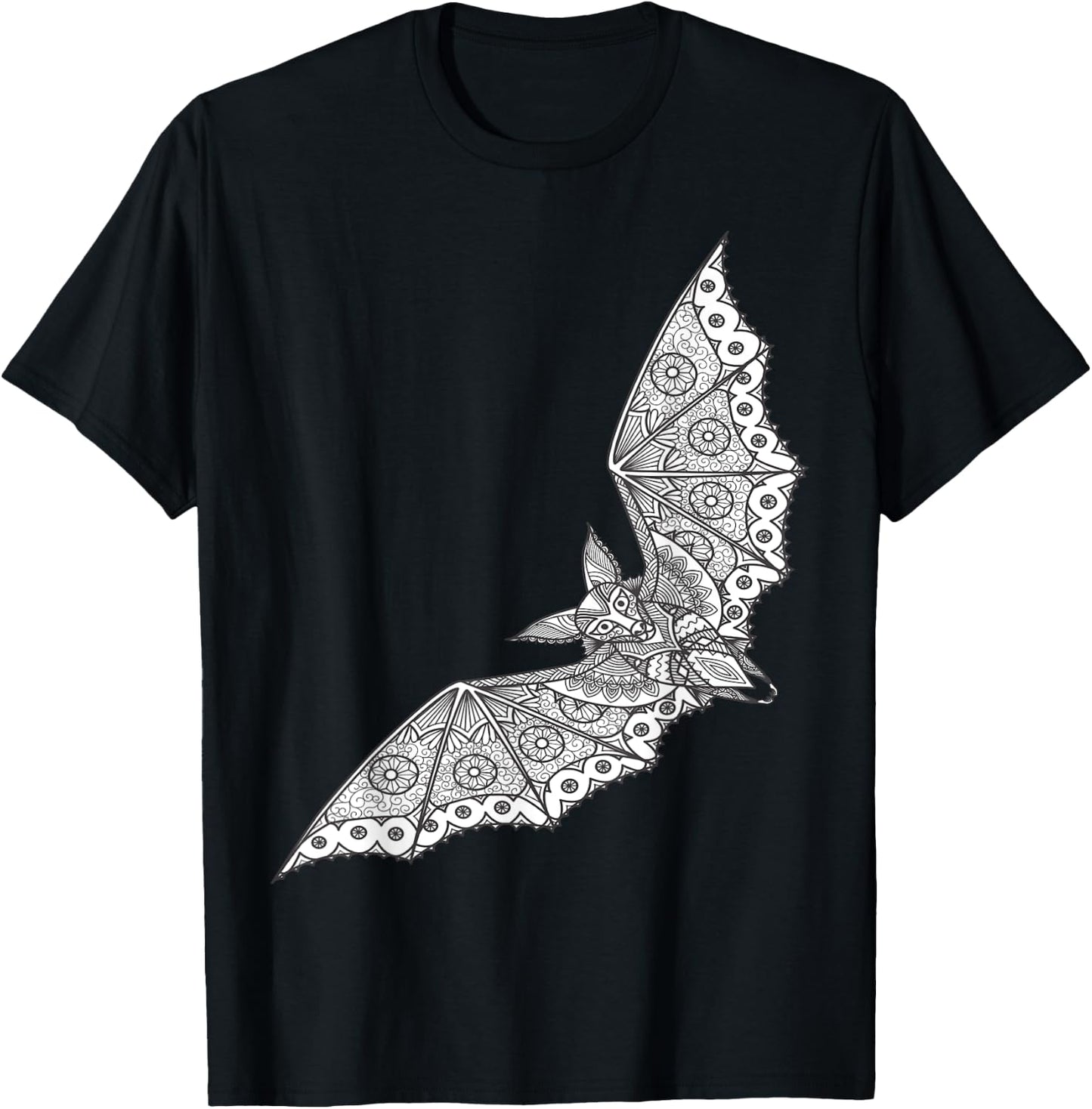 Bat - Color Your Own Colorific Design T-Shirt - T-Shirt | Black
