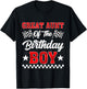 Race Car Great Aunt of The Birthday Boy Racing Family T-Shirt - T-Shirt | Black