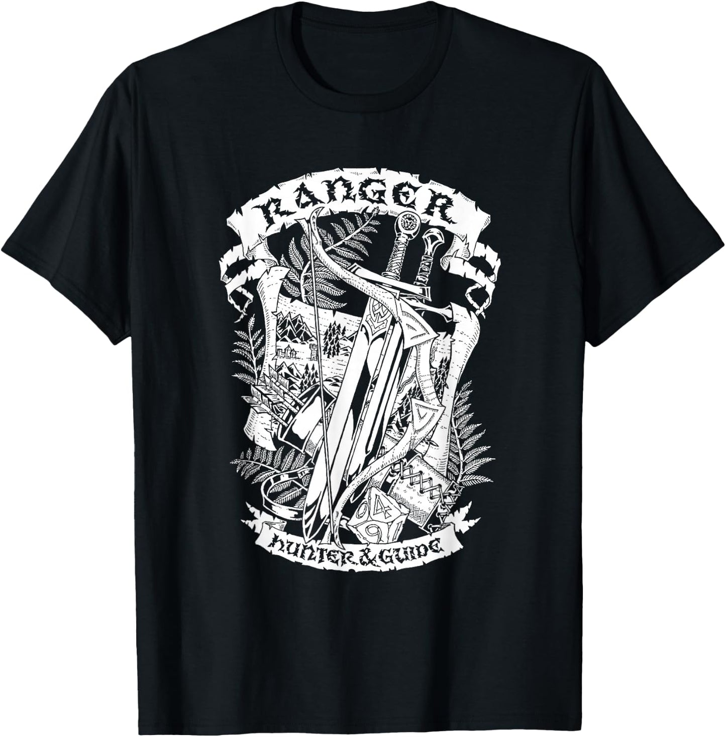 Games Sesh Fantasy RPG - Ranger T-Shirt - T-Shirt | Black