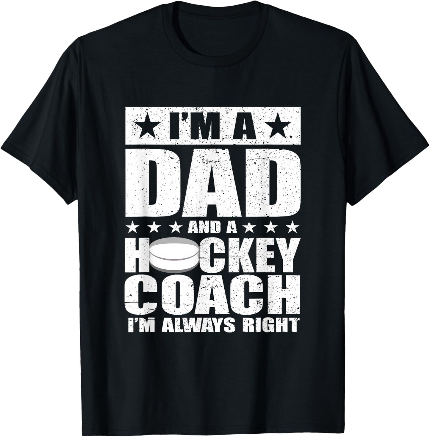 Dad Hockey Coach Fathers Day Shirts Gift from Daughter Son T-Shirt - T-Shirt | Black