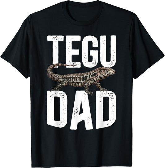Tegu Dad Tegu Owner Tegu Lover Tegu Lizard T-Shirt - T-Shirt | Black