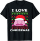 I Love Christmas Blobfish Santa Hat T-Shirt - T-Shirt | Black