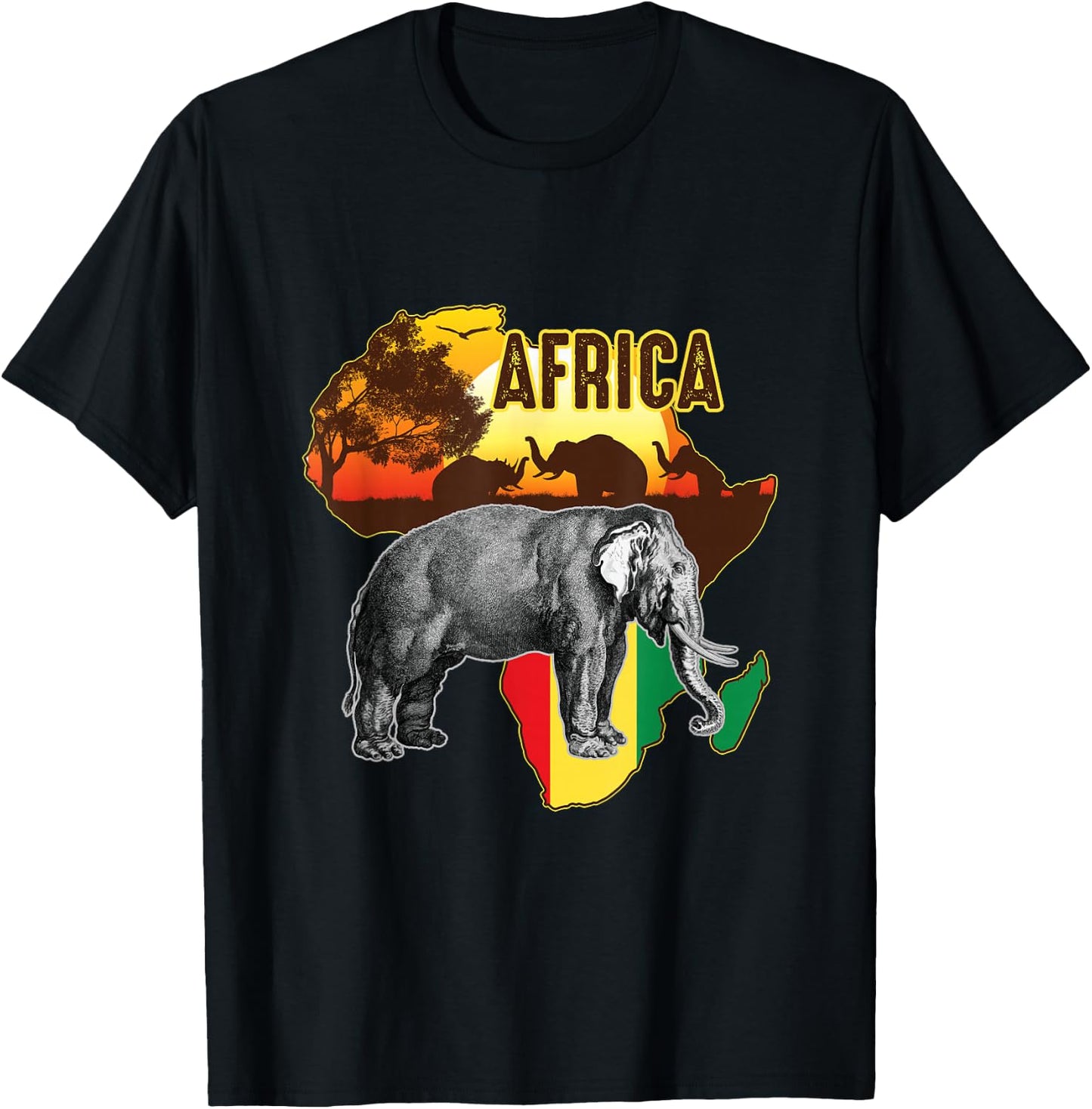 African Flag Africa Roots Black History T-Shirt - T-Shirt | Black