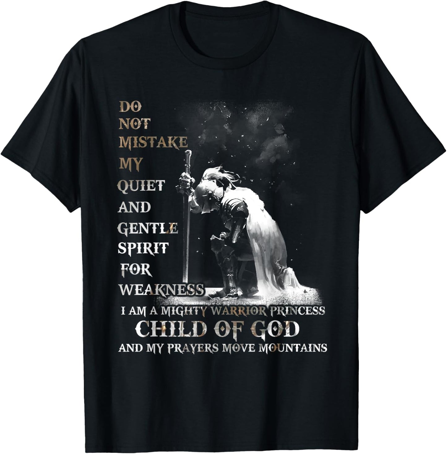 Knight Templar I Am A Child Of God A Warrior Of Christ Shirt T-Shirt - T-Shirt | Black