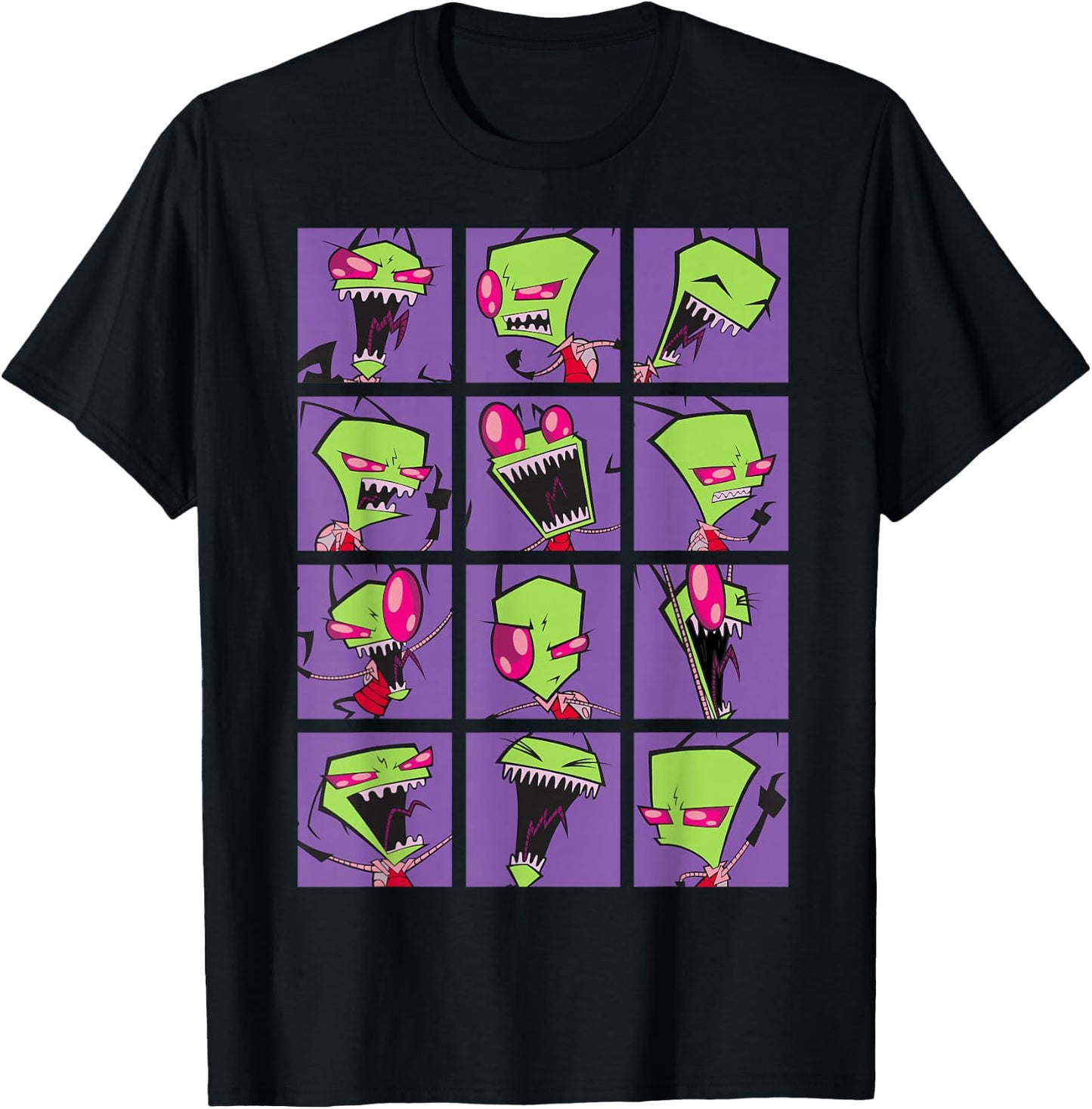 Nickelodeon Invader Zim Freak Out Collage T-Shirt - T-Shirt | Black