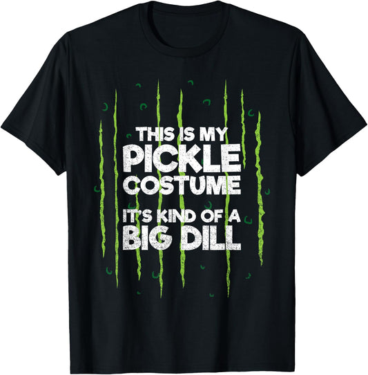 This Is My Pickle Costume Dill Halloween Food Lazy Costume T-Shirt - T-Shirt | Black