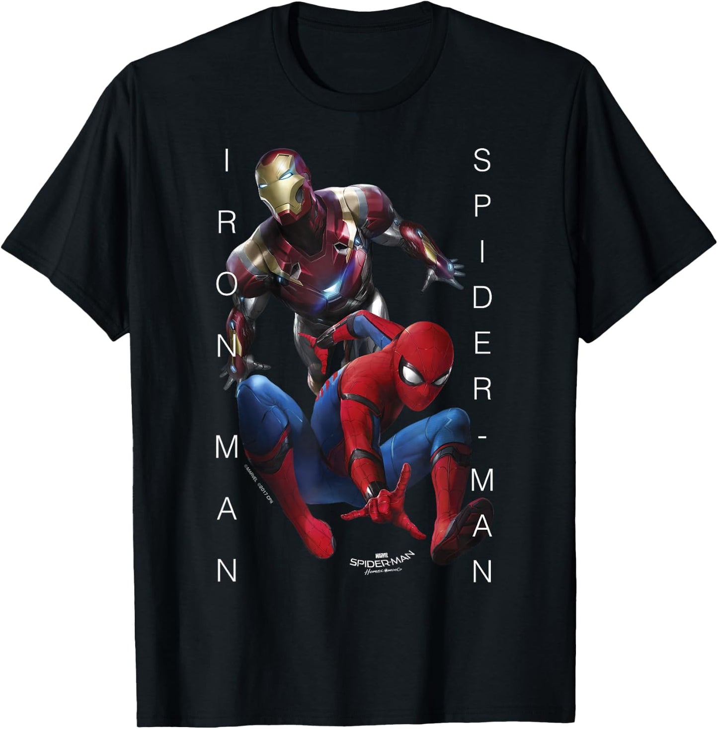 Marvel Spider-Man Homecoming Iron Man The Dream Team T-Shirt - T-Shirt | Black