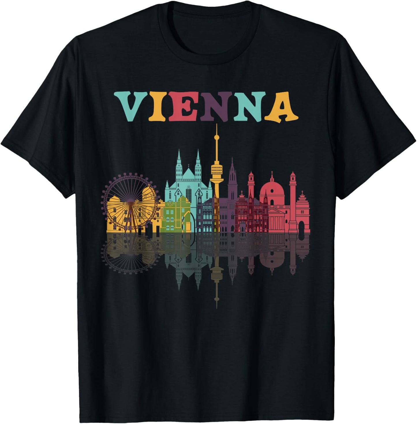 Vienna Austria Family Austrian Vacation Europian Trip Shirt T-Shirt - T-Shirt | Black