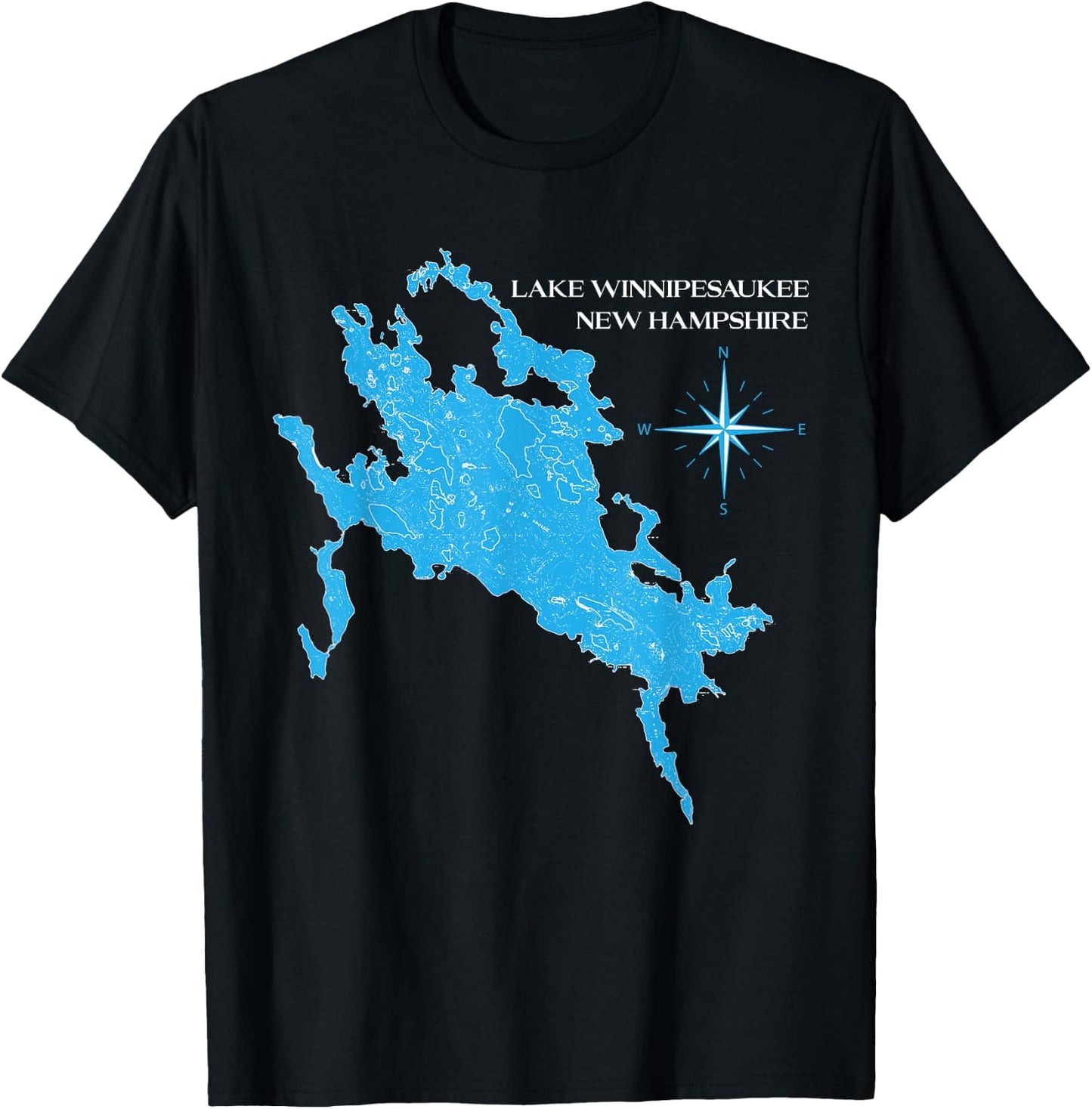 Lake Winnipesaukee New Hampshire T-Shirt - T-Shirt | Black