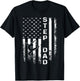 Gymnastics Gymnast Step Dad America Flag Vintage Christmas T-Shirt - T-Shirt | Black