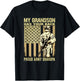 My Grandson Has Your Back - Proud Army Grandpa Military Gift T-Shirt - T-Shirt | Black