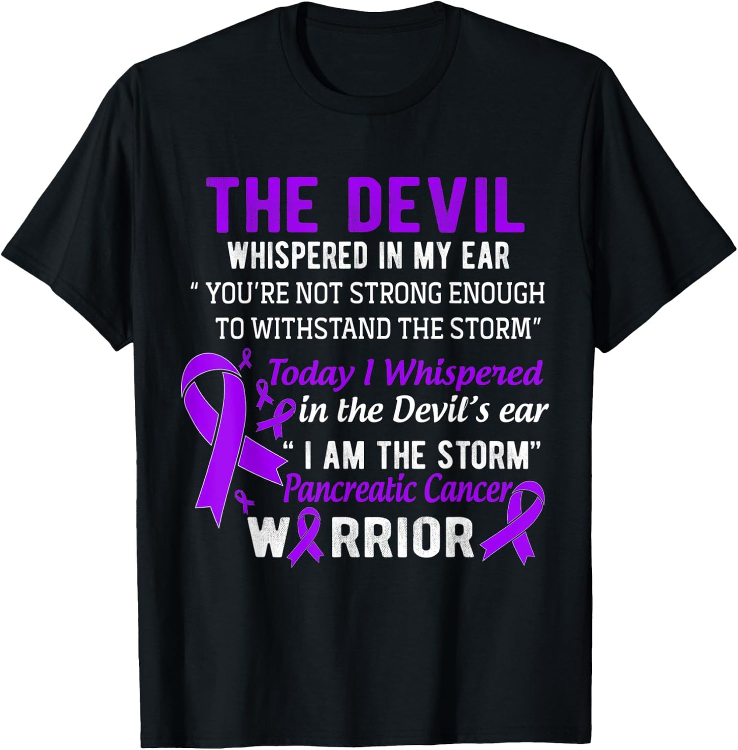 I am the Storm Pancreatic Cancer Warrior T-Shirt - T-Shirt | Black