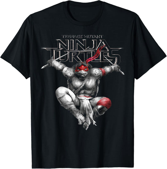 Teenage Mutant Ninja Turtles Raphael Action Jump T-Shirt - T-Shirt | Black