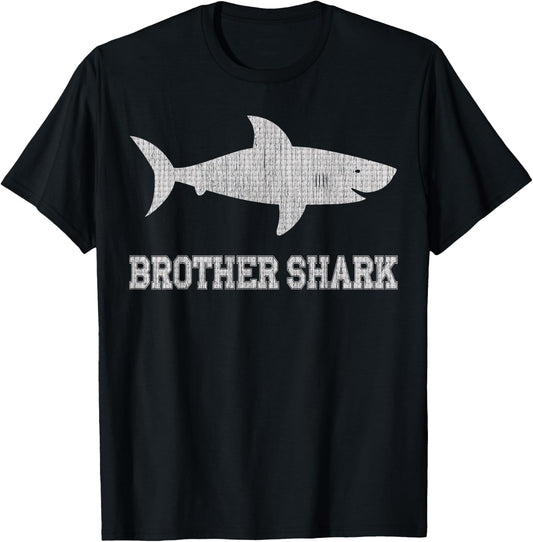 Brother Shark Funny Shark matching Family T-Shirt - T-Shirt | Black