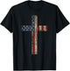 PATRIOTIC CROSS - American Flag Faith US Independence Day Men T-Shirt - T-Shirt | Black