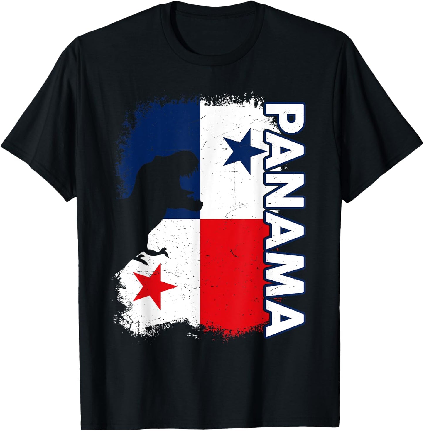Kids Panama Flag Boy Dino Panamanian Hispanic Heritage Month T-Shirt - T-Shirt | Black