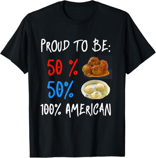 Funny Italian Meat Matzoh Ball Jewish Food Lover T-Shirt - T-Shirt | Black